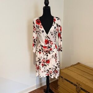 Chic Long Sleeve Floral Dress